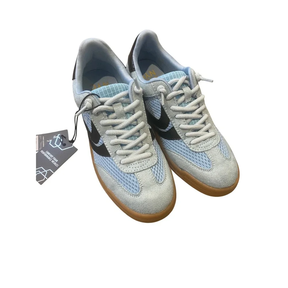 Madden NYC Womens Low Sneaker Blue Mesh Suede Gum Sole WMNMN26AM815 Size 7